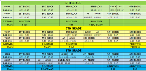 Bell Schedule